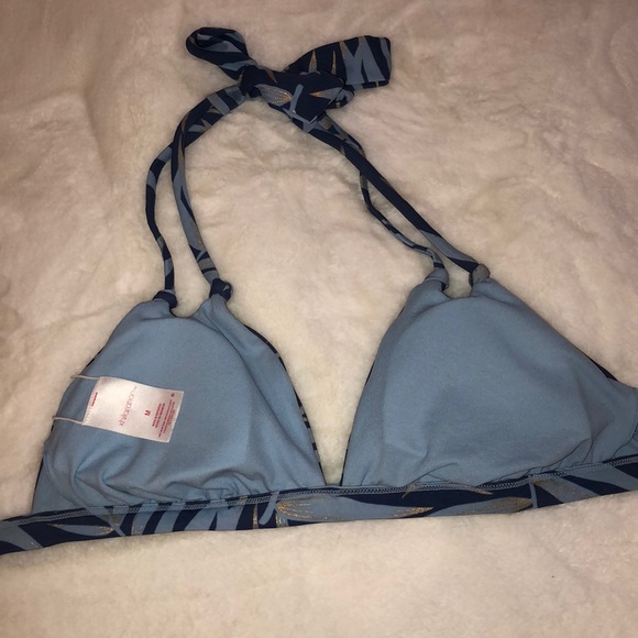 Target Blue and Gold Leaf Bikini Top - Picture 4 of 5